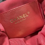 CHANEL Sheepskin Gold Chain Small Bucket Bag 4002