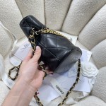 CHANEL Sheepskin Gold Chain Small Bucket Bag 4002