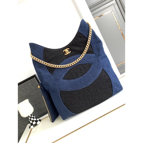 CHANEL 23p Denim Underarm Bag Hobo Bag