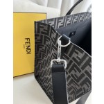 FENDI Tote handbag fabric with leather for carrying or shoulder carrying
