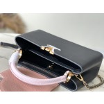 𝐋𝐎𝐔𝐈𝐒𝐕𝐔𝐈𝐓𝐓𝐎𝐍 M21887 Black Pink Color Combination Medium This CAPUCINES BB Handbag