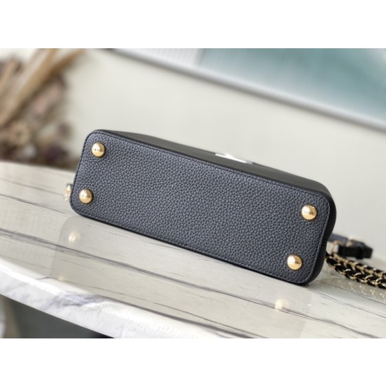 𝐋𝐎𝐔𝐈𝐒𝐕𝐔𝐈𝐓𝐓𝐎𝐍 M21887 black pink color matching small size This CAPUCINES BB handbag