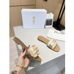 Dior webbing and woolen fitting slippers