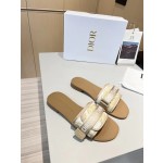 Dior webbing and woolen fitting slippers