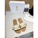 Dior webbing and woolen fitting slippers