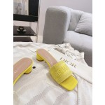 Dior silk style vintage embroidered leather sole slippers