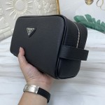 Prada-Stainless Steel Combination Lock Clutch