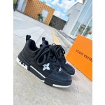 Louis Vuitton with four leaf clover pattern on the side of the shoe