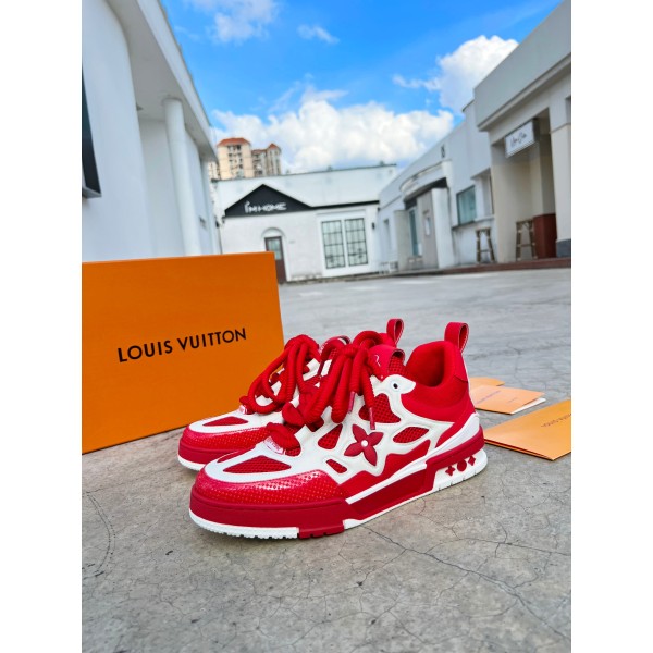 Louis Vuitton with four leaf clover pattern on the side of the shoe