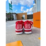 Louis Vuitton with four leaf clover pattern on the side of the shoe