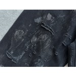 Balenciaga Mud Dyed Damaged Jeans