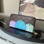 LOUIS VUITTON YK zipper wallet iconic pumpkin painting