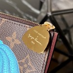LOUIS VUITTON YK zipper wallet canvas depicting colorful pumpkin patterns