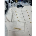 Celine - Early Autumn New Palace Style Round Neck Double breasted Coat