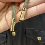 CHANEL hooded leather casual coat