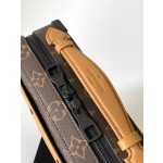 Louis Vuitton M46689 Wax Leather M45935 Presbyopia Black M46264 Presbyopia Purple This Handle Soft Trunk Handbag