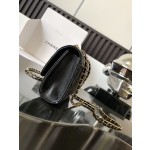 CHANEL 23a Black Gold Diamond Lion Phone Bag Model Number: 3426