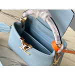 𝐋𝐎𝐔𝐈𝐒𝐕𝐔𝐈𝐓𝐓𝐎𝐍 M21166 Blue Snake Skin Fritillaria Mini This Capuchines BB handbag