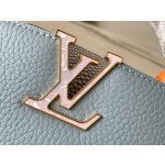 𝐋𝐎𝐔𝐈𝐒𝐕𝐔𝐈𝐓𝐓𝐎𝐍 M21166 Blue Snake Skin Fritillaria Mini This Capuchines BB handbag