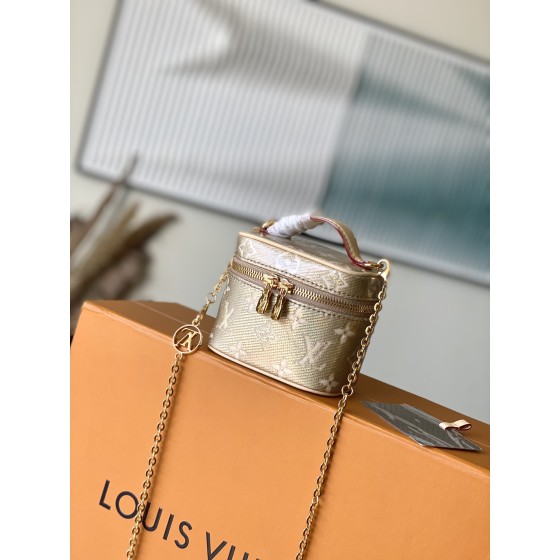 LOUIS VUITTON M82467 Gold This Micro Vanity Handbag