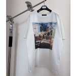 Louis Vuitton Bedroom Printed Round Neck Short Sleeve