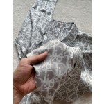 Dior Old Flower Full Screen Jacquard Long Sleeve Satin Shirt