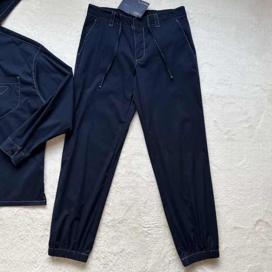 Prada Sports Hooded Casual Set Pants