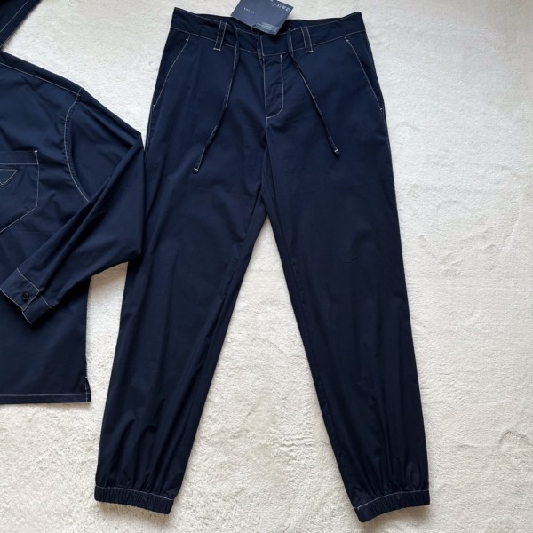 Prada Sports Hooded Casual Set Pants