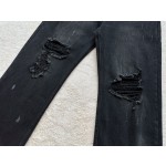 Balenciaga Mud Dyed Damaged Jeans
