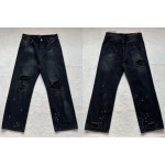 Balenciaga Mud Dyed Damaged Jeans