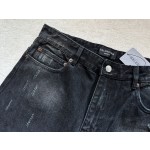 Balenciaga Mud Dyed Damaged Jeans