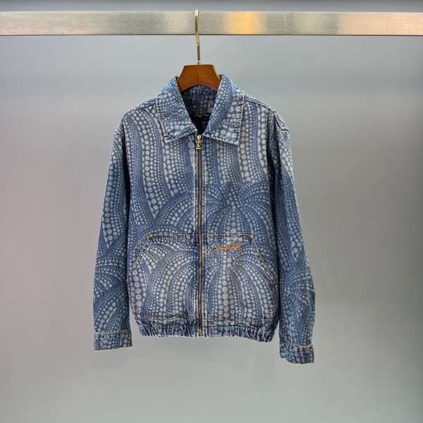 Louis Vuitton Pumpkin 🎃 Series full of printed logo, washed denim jacket, waist jacket
