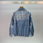 Louis Vuitton Pumpkin 🎃 Series full of printed logo, washed denim jacket, waist jacket