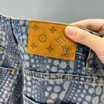Louis Vuitton polka dot pumpkin print casual straight denim pants