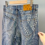 Louis Vuitton polka dot pumpkin print casual straight denim pants