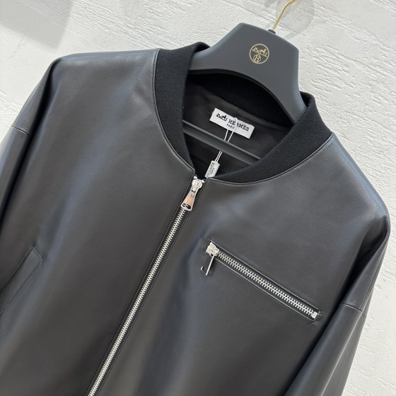 Herm è s baseball leather jacket