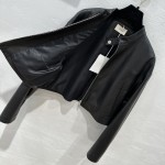 The M temperament short casual jacket leather jacket