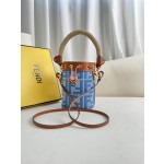 FENDI Light Blue Denim Mini Handbag Model Number: 226