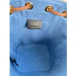 FENDI Light Blue Denim Mini Handbag Model Number: 226