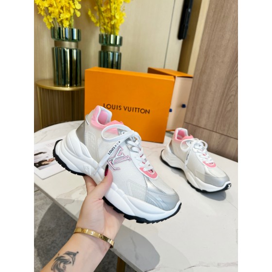 Louis Vuitton Run 55 sneaker with patchwork mesh fabric