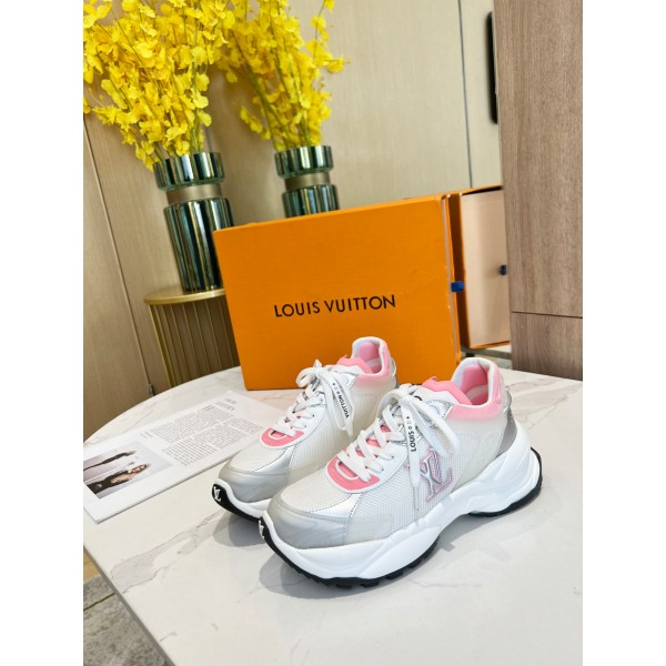Louis Vuitton Run 55 sneaker with patchwork mesh fabric