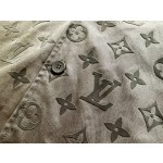 Louis Vuitton Army Green Old Flower Flocking Jacket Shirt