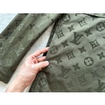 Louis Vuitton Army Green Old Flower Flocking Jacket Shirt