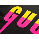 Gucci Contrast Lightning Print Round Neck Short Sleeve