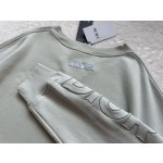 Dior stitching drawstring arm embroidery 🪡 Pullover sweater