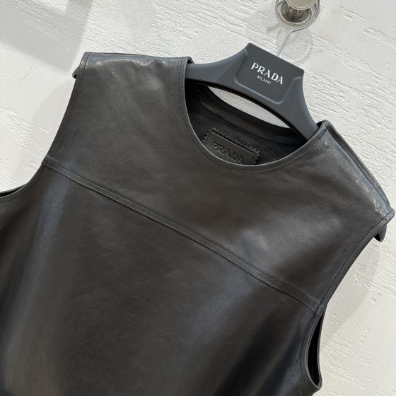 Prada genuine leather vest vest skirt