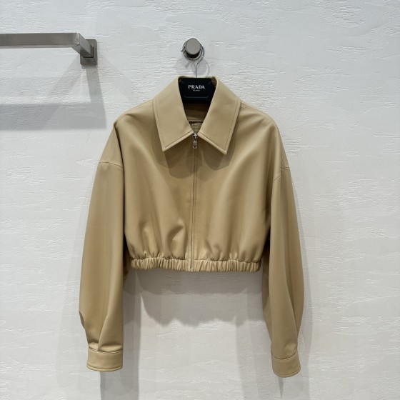 Prada lambskin short lapel jacket jacket jacket