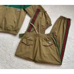 Gucci Classic Red and Green Ribbon Set Pants