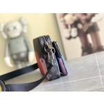 LOUIS VUITTON Trio Mailman Bag Black Flower Black Skin Pumpkin Screen Printing Grass Room Maisheng Style