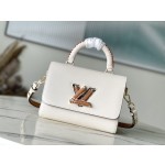 𝐋𝐎𝐔𝐈𝐒𝐕𝐔𝐈𝐓𝐓𝐎𝐍 M22236 meter white (woven) This Twist medium size handbag